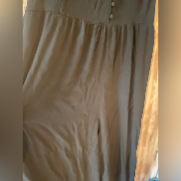 Madewell smocked button-front crop jumpsuit black size 16 wide leg viscose - Picture 3 of 7